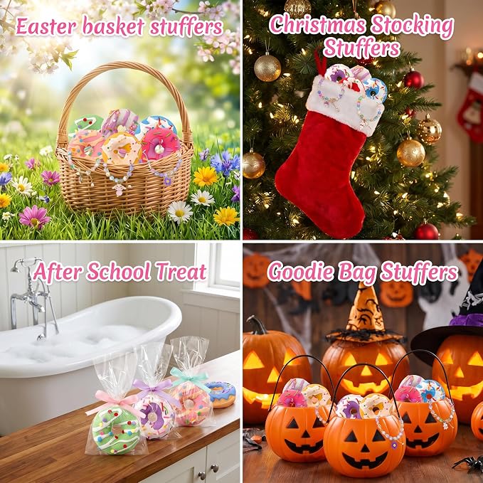 Donut Bath Bombs for Kids Girls, Natural and Safe Kids Bath Bombs - Image 6