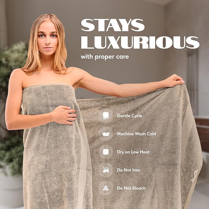 White Classic Luxury Soft Bath Sheet Towels - Image 6