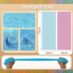 African Net Bath Sponge, Premium Body Exfoliator, Rose Red Blue, 2 Pack - Image 2