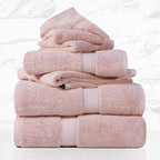 SUPERIOR Egyptian Cotton Pile 6 Piece Towel Set, Includes 2 Bath, 2 Hand - Image 2