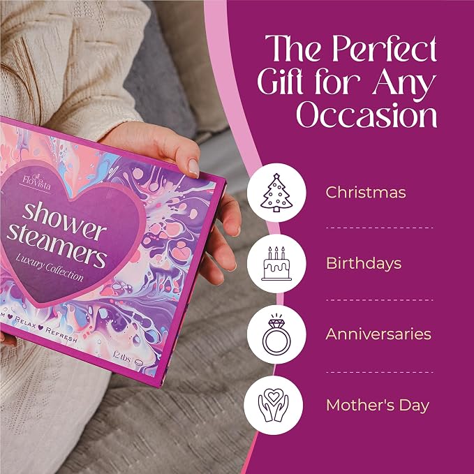 Aromatherapy Shower Steamers Gift Set – 12 Spa Tablets, 6 Scents – Relaxation & - Image 3