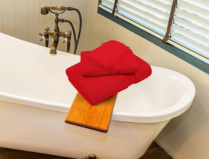 Towel and Linen Mart Burgundy Towel Sets, 2 Bath Towels 2 Hand Towels and 4 - Image 6