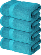 Infinitee Xclusives Luxury 100% Ring-Spun Cotton Bath Towels Set of 4 – Soft - Image 8