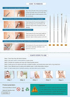5PCS Blackhead Remover Comedone Extractor, Curved Blackhead Tweezers Kit - Image 8