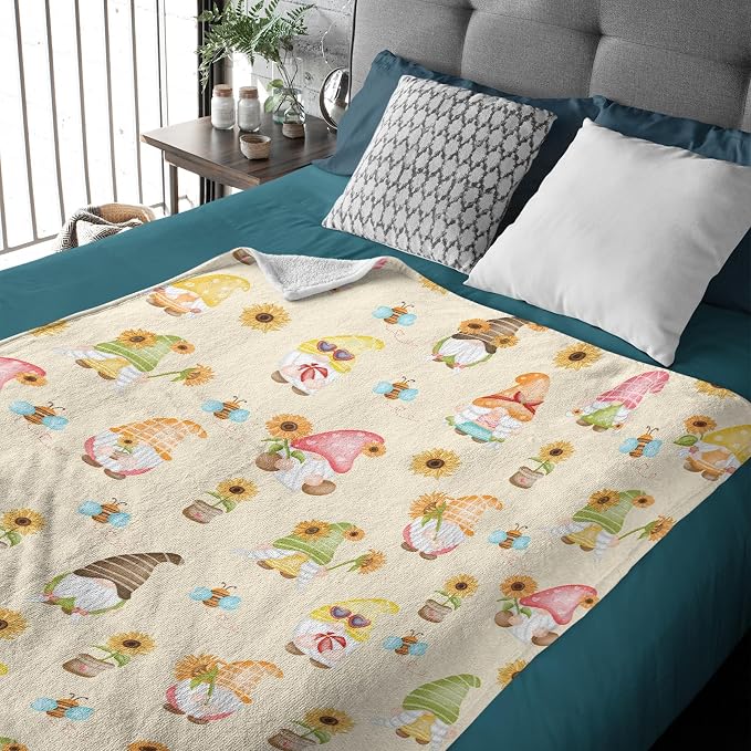 Cute Sunflower Flannel Fleece Blanket Throw Couch Microfiber Soft Cozy - Image 3