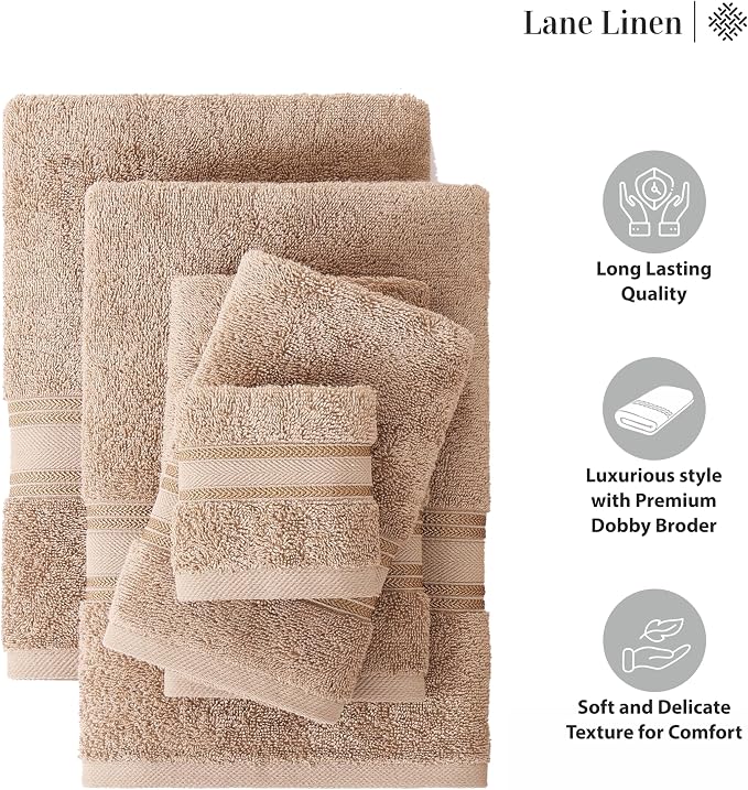 LANE LINEN Luxury Bath Towels Set - Image 6