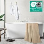 POLYTE 430 GSM Microfiber Quick Dry Lint Free Oversize Bath Towel Set, 6 Piece - Image 3