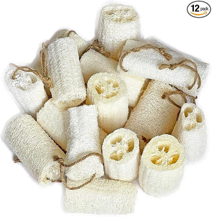 4" Natural Loofah Exfoliating Body Sponge Scrubber by JINS-Hung
