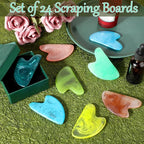 Sherr 24 Pcs Gua Sha Facial Tool Resin Gua Sha Massage Tool Heart Shaped Gua - Image 4