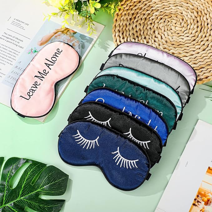 8 Pieces Funny Sleep Mask Silk Eye Mask - Image 7