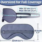 Sleep Mask - Navy Gray, 100% Viscose Derived from Bamboo - Lightweight Eye Mask - Image 9