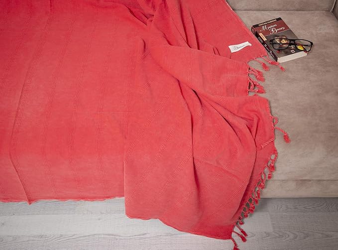 Bersuse 100% Cotton Troy XL Throw Blanket - Image 4
