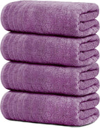 Tens Towels Pack of 4 Extra Large Bath Towels 30 x 60 Inches, 100% Cotton by TensTowels