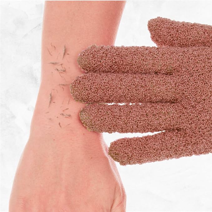4 Pairs Exfoliating Gloves, 100% Nylon, Dual Texture Body Scrub - Image 5