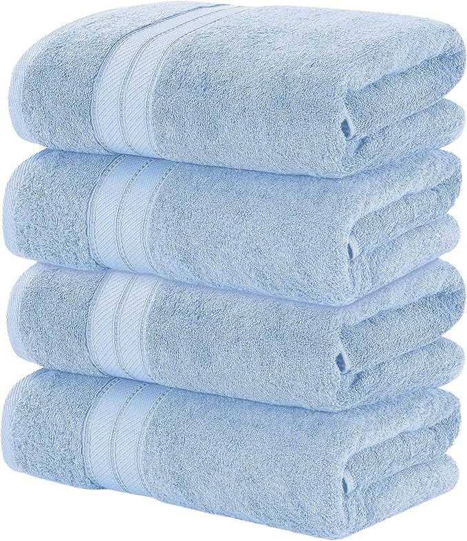 Modern Threads 4-Pack SpunLoft Bath Sheet Blue 35x66 by ModernThreads