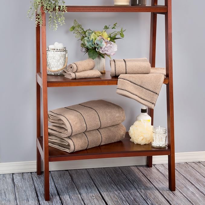 Lavish Home 6 Piece Bathroom Towels Set - Image 7