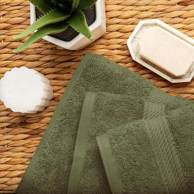 SUPERIOR Egyptian Cotton Pile 3 Piece Towel Set, Includes 1 Bath, 1 Hand - Image 5