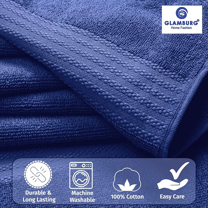 GLAMBURG Ultra Soft 8-Piece Towel Set - Image 2