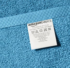 Amazon Basics 8-Pack Lightweight Quick-Dry Hand Towels, 100% Cotton, Lake Blue - Image 4