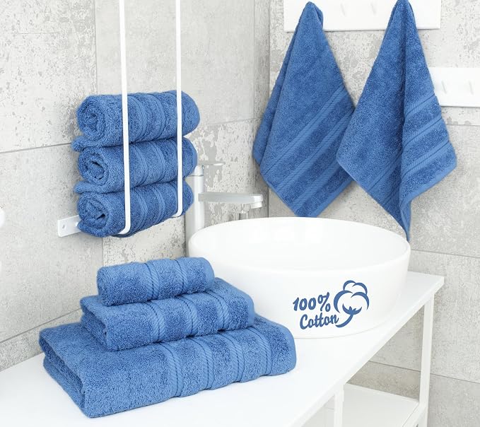 American Soft Linen Luxury 6 Piece Towel Set, 2 Bath Towels 2 Hand Towel 2 - Image 2