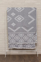 Bersuse 100% Cotton Teotihuacan XL Throw Blanket Turkish Towel Beach Blanket - Image 2