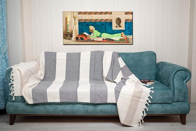 Bersuse 100% Cotton Aspendos XL Throw Blanket - Image 3