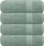 GLAMBURG Premium Cotton 4 Pack Bath Towel Set by GLAMBURG