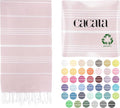 Cacala Lightweight and Thin Turkish Beach Towel 100% Cotton Sand-Free and by CACALA