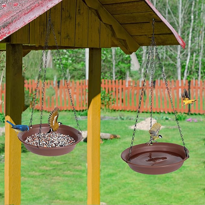 VUWEZ Hanging Bird Bath, Hanging Bird Water Feeder - Image 4