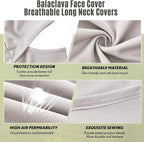 SATINIOR 3 Piece Balaclava Face Cover Sun Protection Neck Cover Summer - Image 4