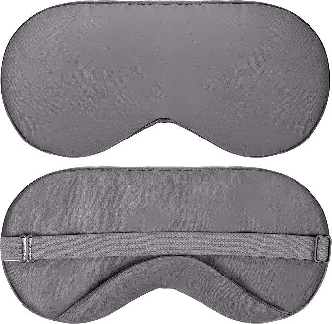 Sleep Mask - Dark Gray, 100% Viscose Derived from Bamboo - Lightweight Eye Mask by VeganSilk