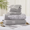 Modern Threads 6 Piece Reversible Yarn Dyed Jacquard Towel Set Artesia Damask by ModernThreads