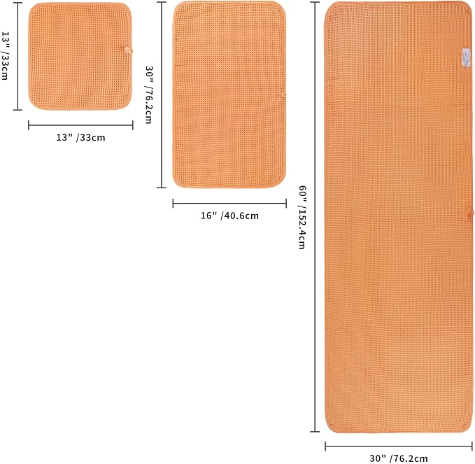 POLYTE 430 GSM Microfiber Quick Dry Lint Free Oversize Bath Towel Set, 6 Piece - Image 2