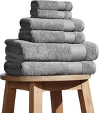 BIOWEAVES 100% Organic Cotton 700 GSM Plush 6-Piece Towel Set GOTS Certified by BIOWEAVES