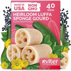 KVITER 40 Luffa Seeds – Loofa, Loofah Sponge Gourd Heirloom Seeds, Ideal Non by KVITER