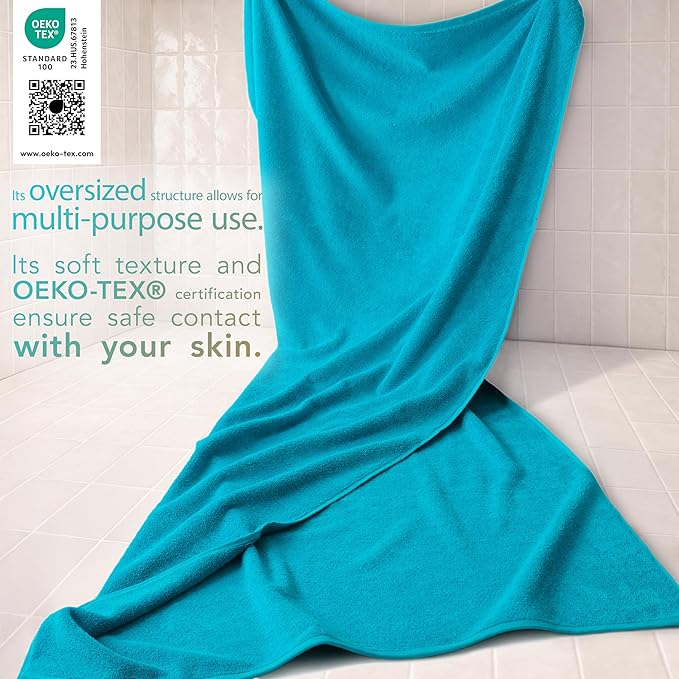 Cotton Paradise 100% Cotton 40x80 Oversized Bath Sheet, Extra Large Turkish - Image 3