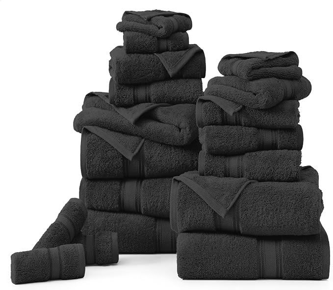LANE LINEN Bath Towel Set of 18 – Premium 100% Cotton, 6 Bath, 6 Hand & 6 - Image 2