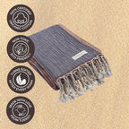 FESHKA Sand Free Turkish Beach Towel Quick Dry Bath Towel, Oversized Beach - Image 4