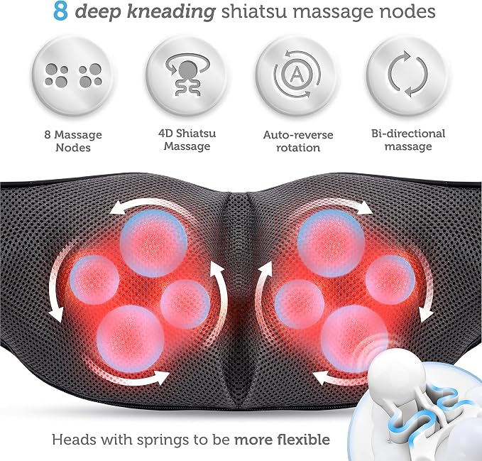 COMFIER Shiatsu Neck and Shoulder Massager, 2025 Christmas Gifts - Image 4