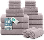 Casa Platino 100% Ringspun Cotton Bath Towel Set by CasaPlatino