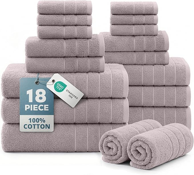Casa Platino 100% Ringspun Cotton Bath Towel Set by CasaPlatino