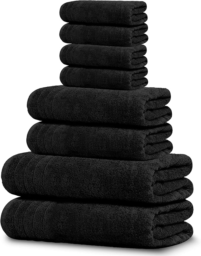 Tens Towels Pack of 8 Towels Set, 2 Extra Large Bath, 2 Hand, 4 Washcloths by TensTowels