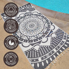 FESHKA Sand Free Turkish Beach Towel Quick Dry Bath Towel, Oversized Beach - Image 4