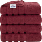 American Soft Linen Luxury 4 Piece Bath Towel Set, 600 GSM 100% Cotton Turkish by AmericanSoftLinen