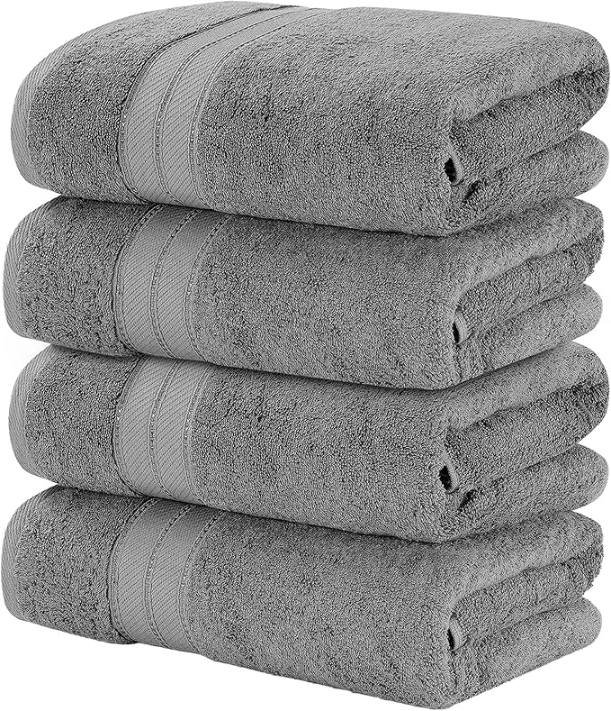 Modern Threads 4-Pack SpunLoft Bath Sheet White 35x69 by ModernThreads