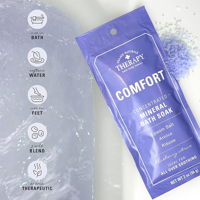 Village Naturals Therapy, Comfort Concentrated Mineral Bath Soak, 2 Oz - Image 4