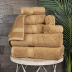 SUPERIOR Egyptian Cotton Pile 8 Piece Towel Set, Includes 2 Bath, 2 Hand by SUPERIOR