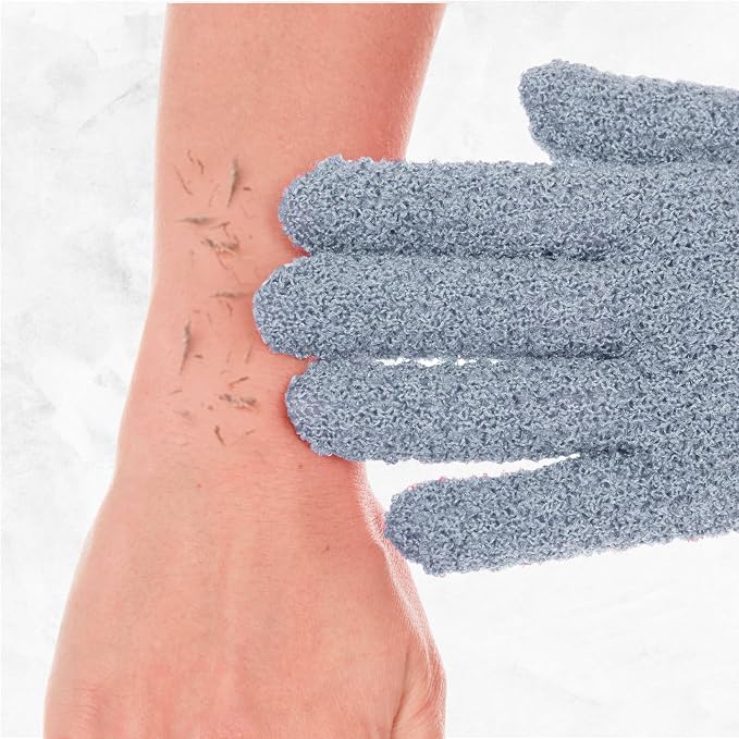 4 Pairs Exfoliating Gloves, 100% Nylon, Dual Texture Body Scrub - Image 5