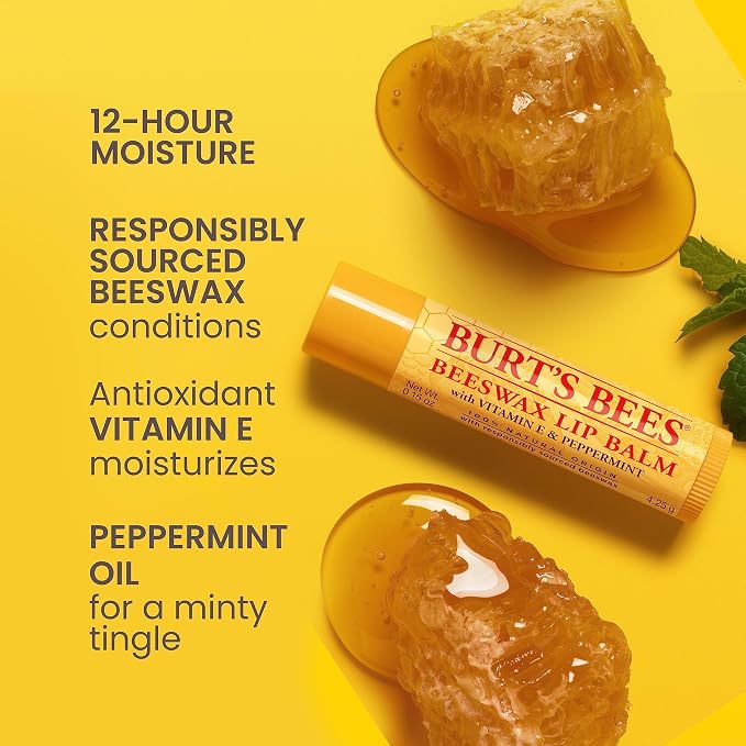 Burt's Bees 100% Natural Moisturizing Lip Balm - Image 2