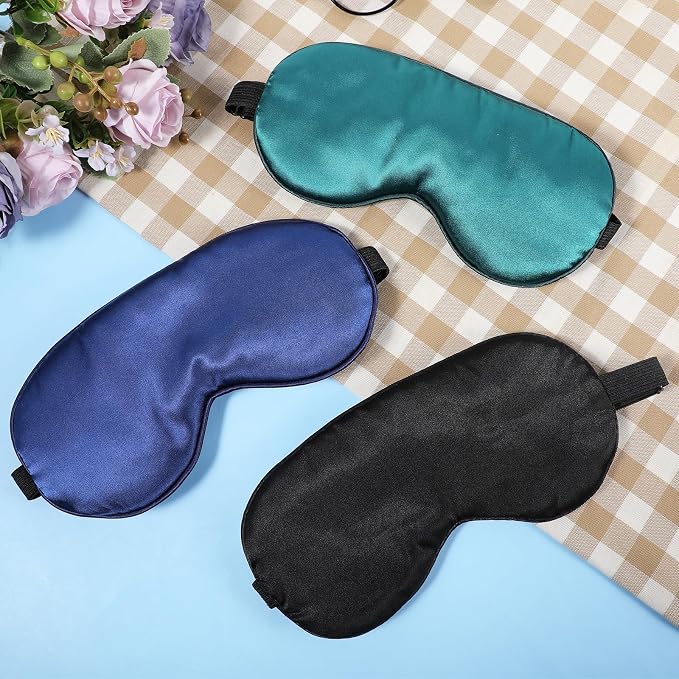 3 Pcs Sleep Mask, Silk Blackout Eye Mask Cover - Image 4